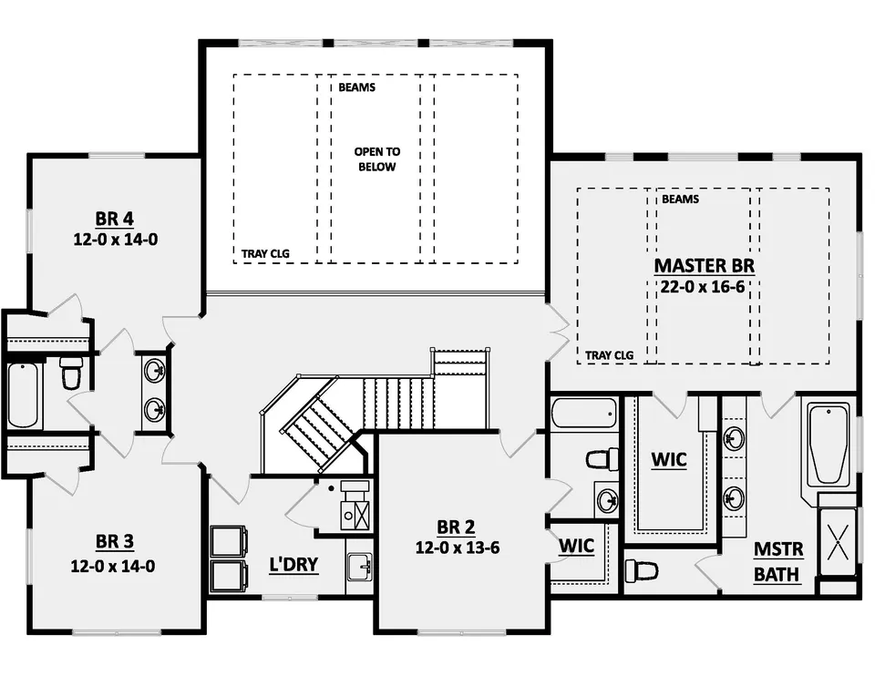 The Timbergate second level floor plan